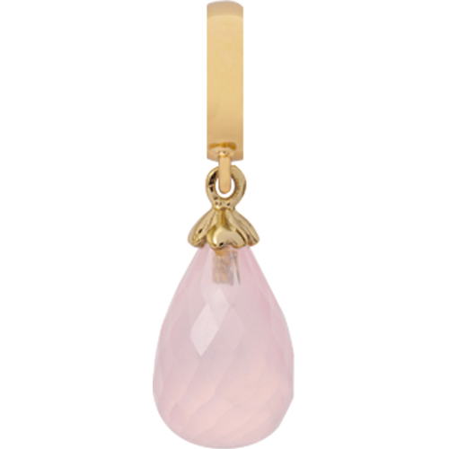 Image of Christina Collect Rose Quartz Drop forgyldt charm